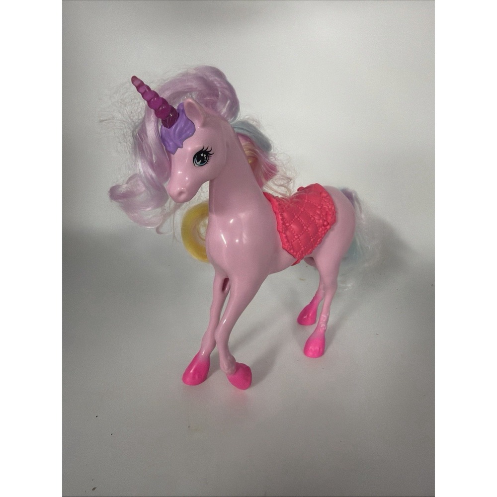 Mattel Barbie Dreamtopia Pink Unicorn with Rainbow Mane and Tail